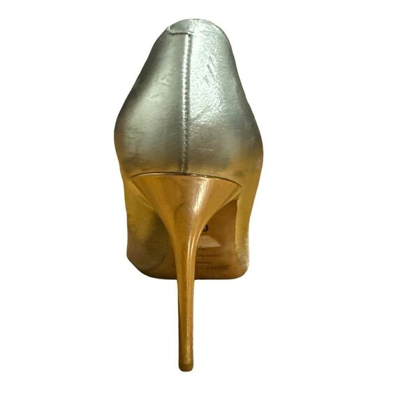 Jimmy Choo Abel Degradé Metallic Gold Tan Beige Suede Pointed Toe Stiletto Pumps - Picture 7 of 15